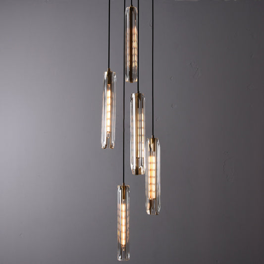 Charleen 5 Lights Pendant Brass