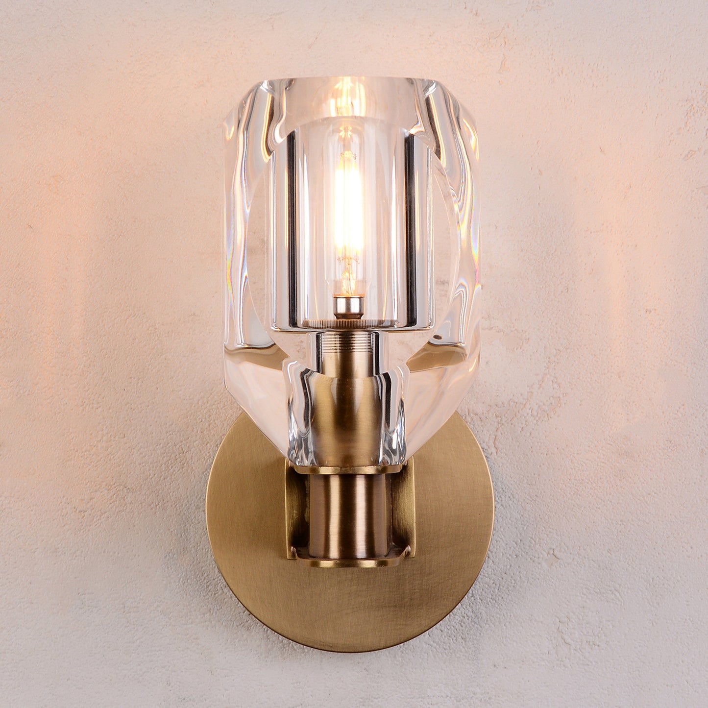 Charles Crystal Wall Sconce Brass