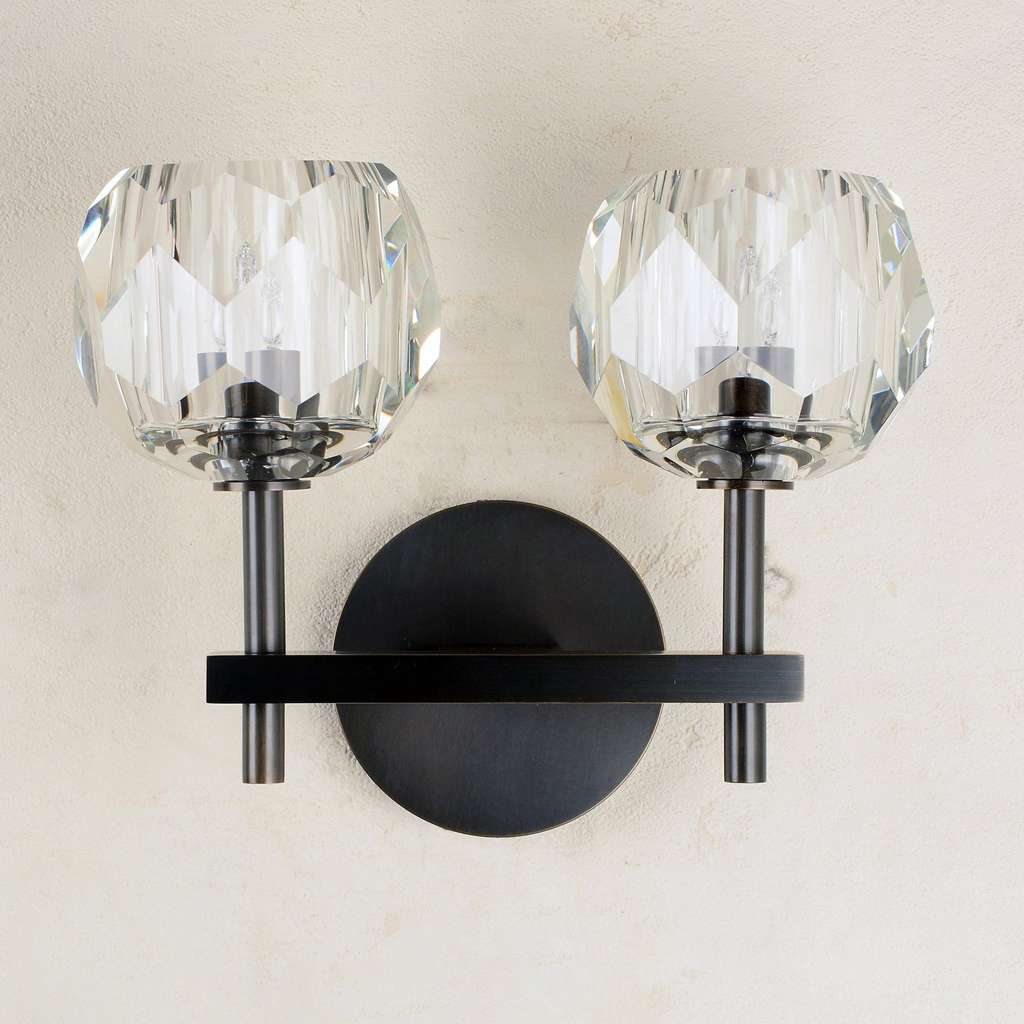 Balle Be Crystal Sconce 2 Lights Bronze