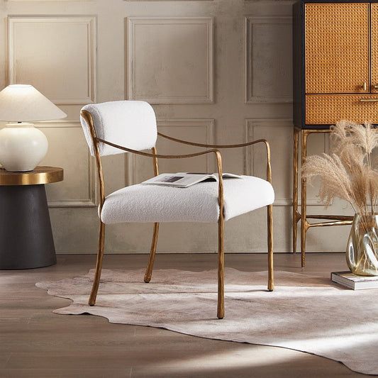 Thaddeus Retro Copper Iron Frame Armless Dining Chair