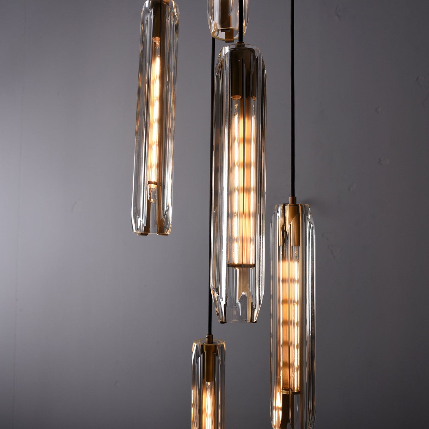 Charleen 5 Lights Pendant Brass