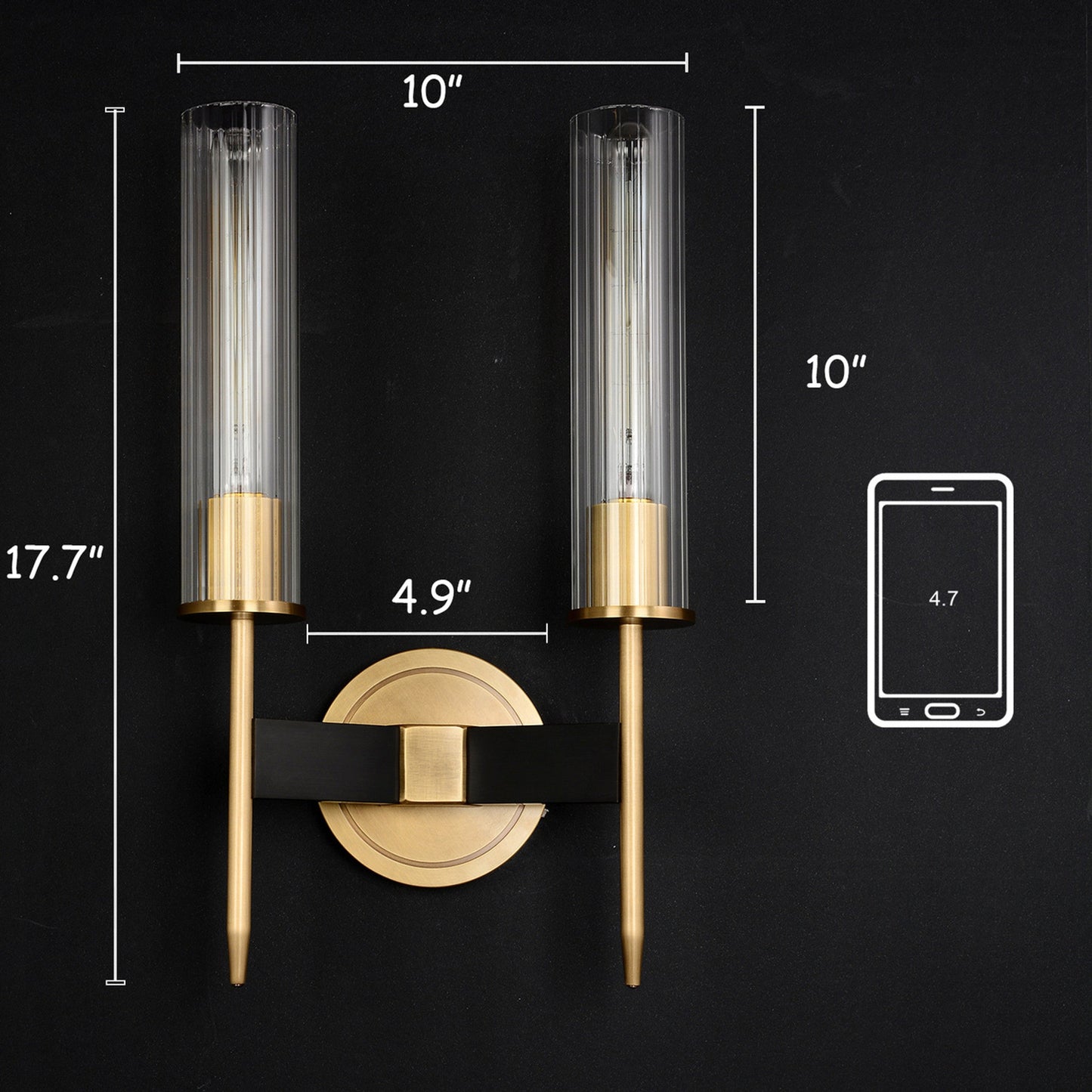 Aicken Double Sconce Brass