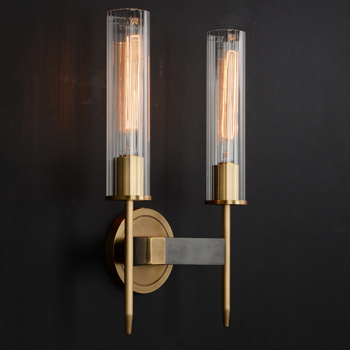 Aicken Double Sconce Brass