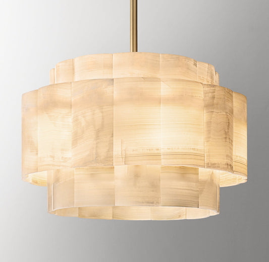 Florian Alabaster Large Chandelier 27"