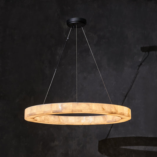 Art Rivage Calcite Ring Chandelier 30" 39"