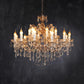Annie Crystal Round Chandelier Antique Rust