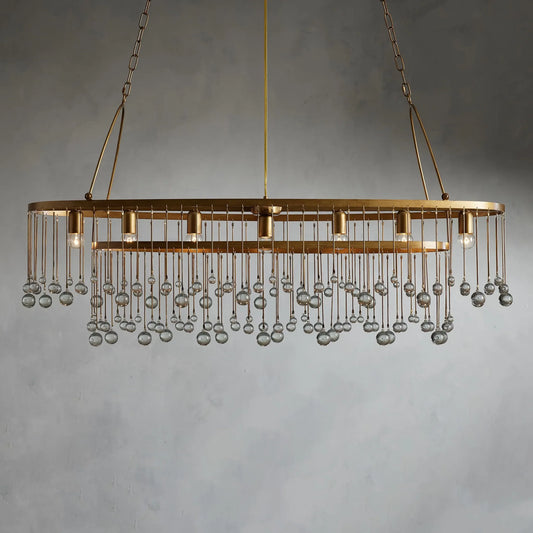 Modern Aubrey Oval Chandelier 7 Light