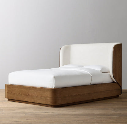 Madero Fabric Wood-Wrapped Shelter Bed