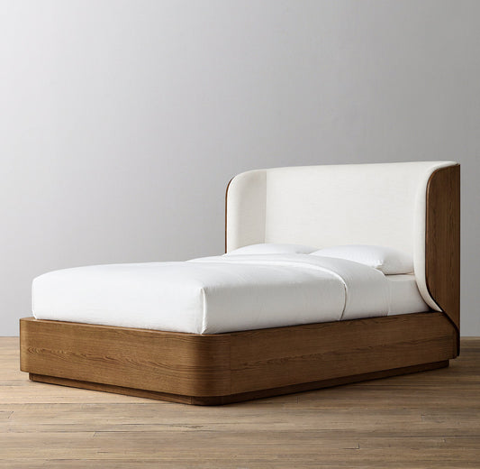 Madero Fabric Wood-Wrapped Shelter Bed