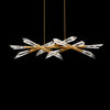 Quartz Linear Chandelier 60"W  Optic Haze Quartz
