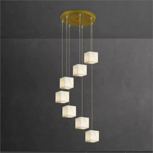 Vera Marble Round Chandelier