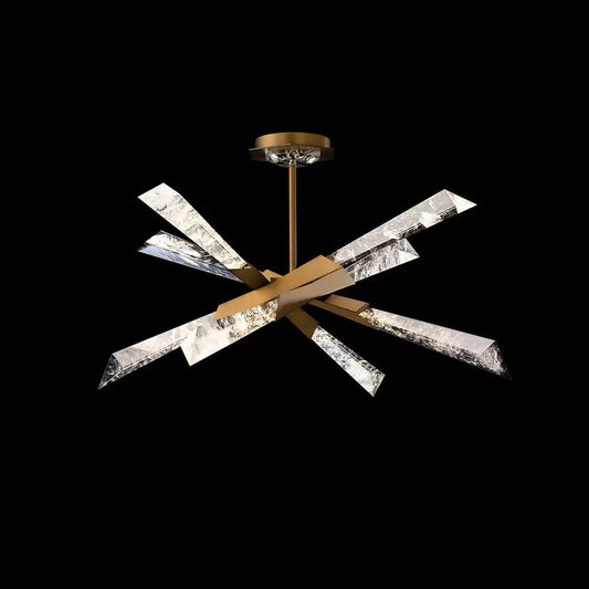 Quartz LED Pendant 28.5"W  Optic Haze Quartz