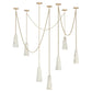 Ann Alabaster Multi-Pendants Chandelier, 7 lights