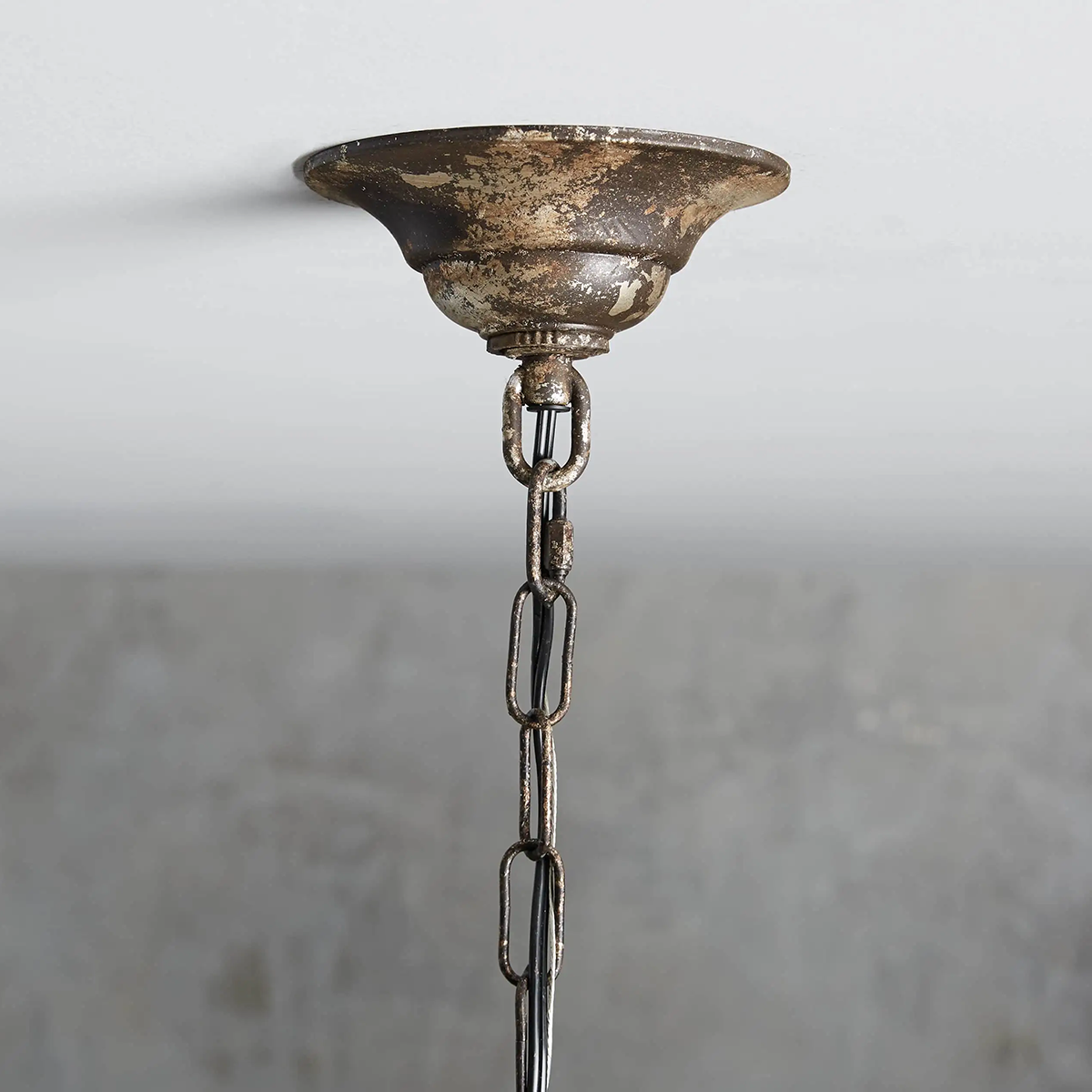 Moder Cage Crystal Drum Pendant 16"