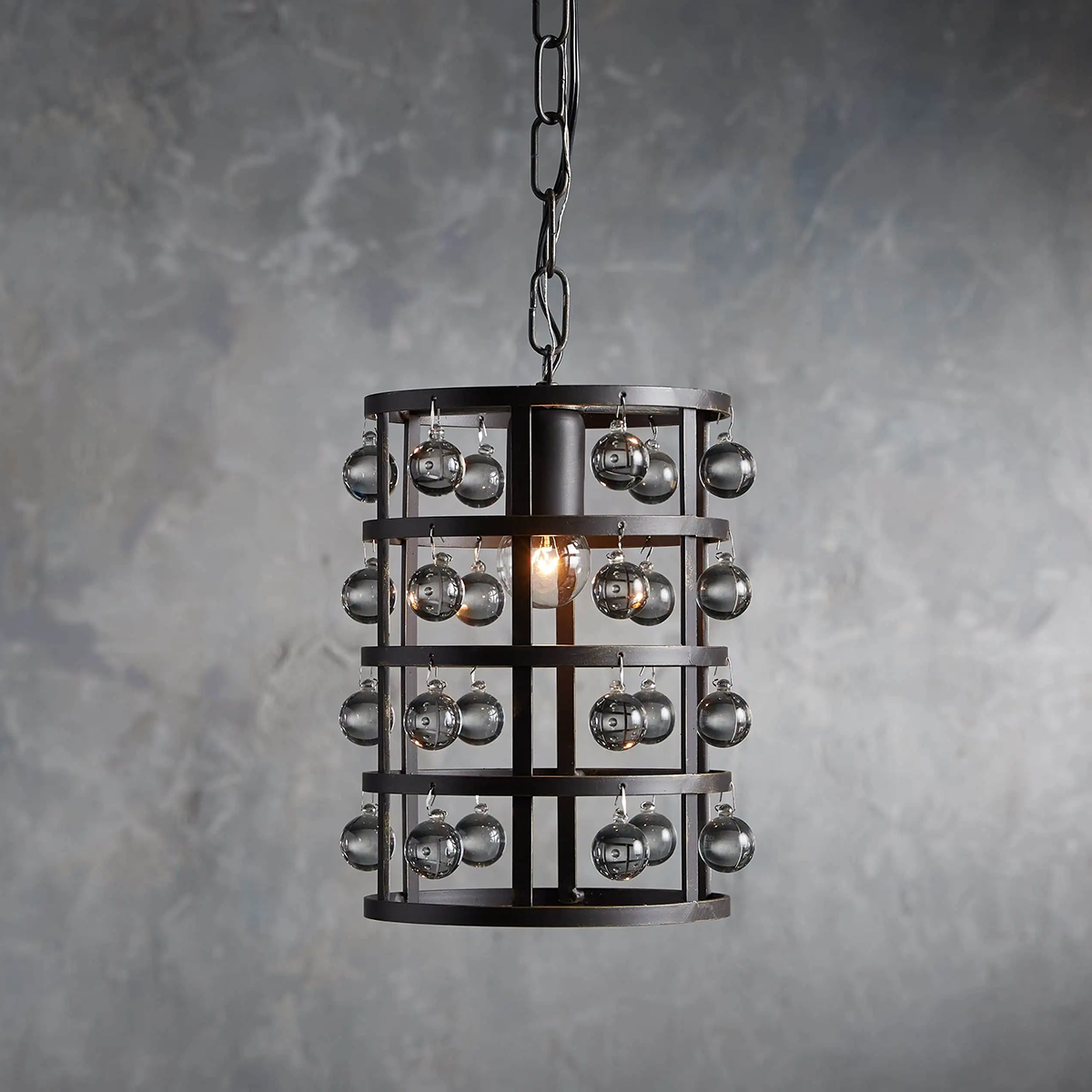 Moder Cage Crystal Pendant