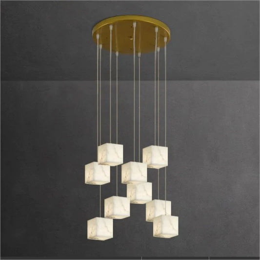 Vera Marble Round Chandelier