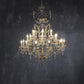 Annie Crystal Round Chandelier Antique Rust
