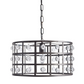 Moder Cage Crystal Drum Pendant 16"