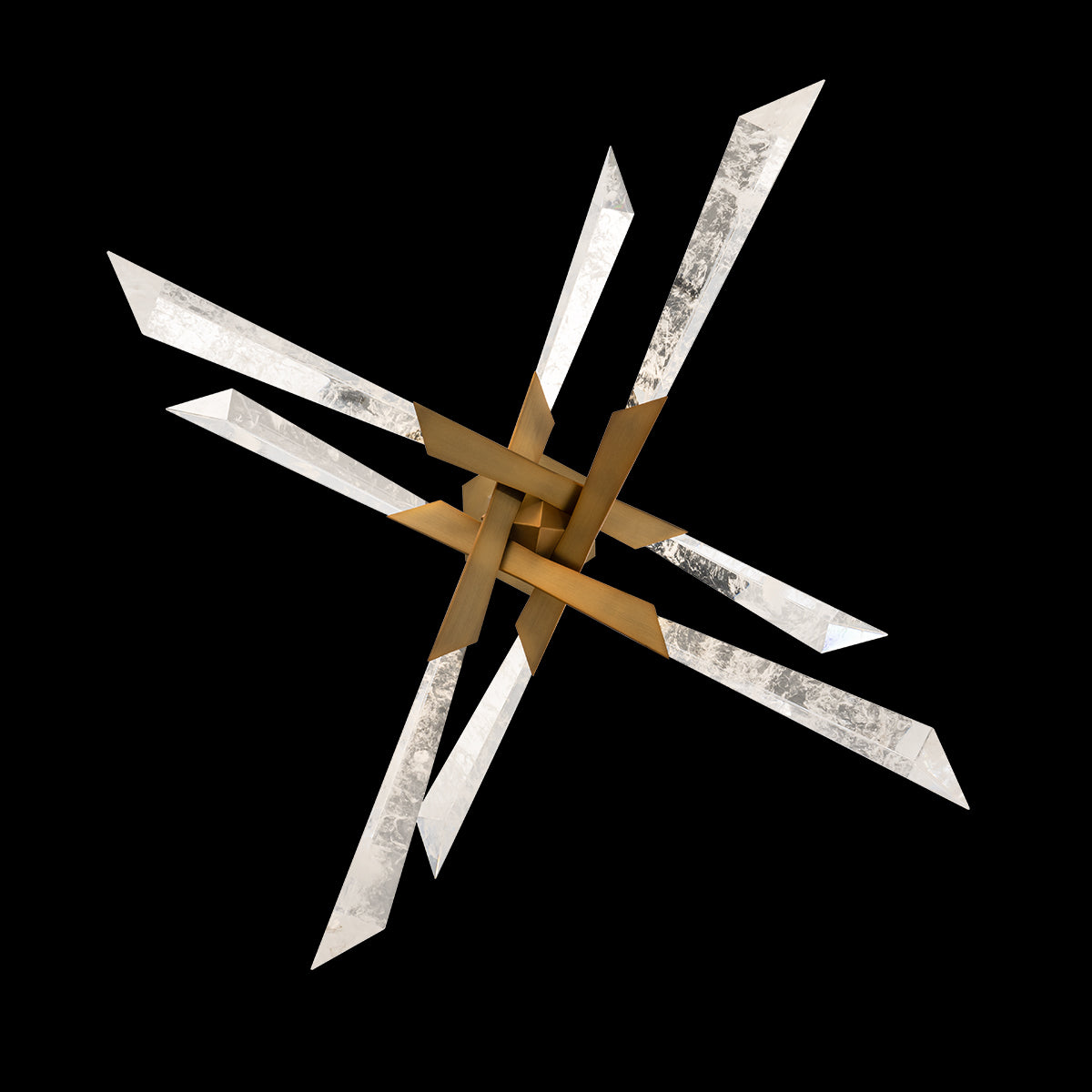 Quartz LED Pendant 28.5"W  Optic Haze Quartz