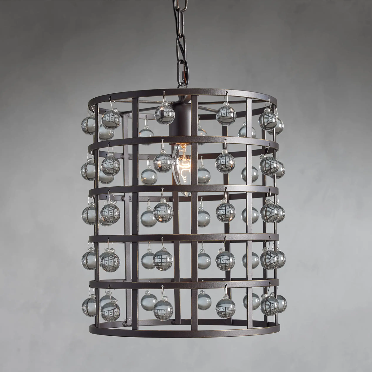 Moder Cage Crystal Pendant