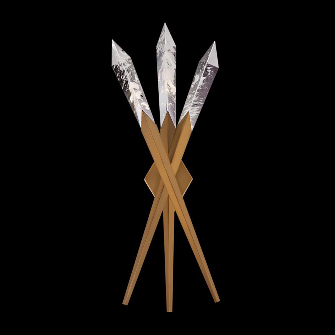 Quartz LED Wall Sconce 3 Lights USE Optic Haze Quartz