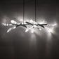 Quartz Linear Chandelier 60"W  Optic Haze Quartz