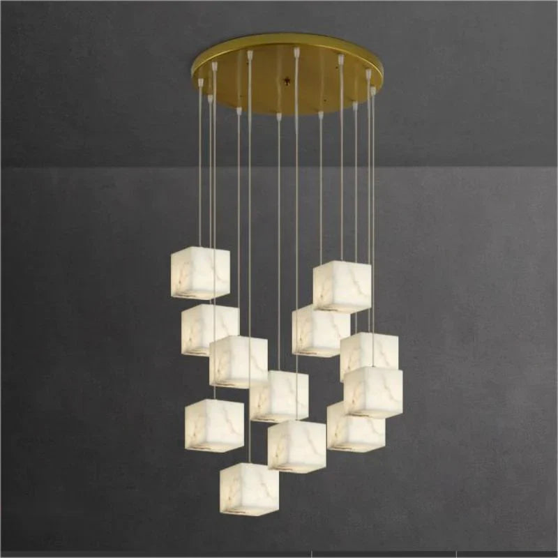 Vera Marble Round Chandelier