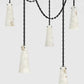 Ann Alabaster Multi-Pendants Chandelier, 5 lights