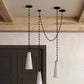 Ann Alabaster Multi-Pendants Chandelier, 3 lights