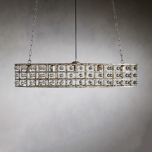 Moder Cage Crystal Oval Chandelier 5-Light