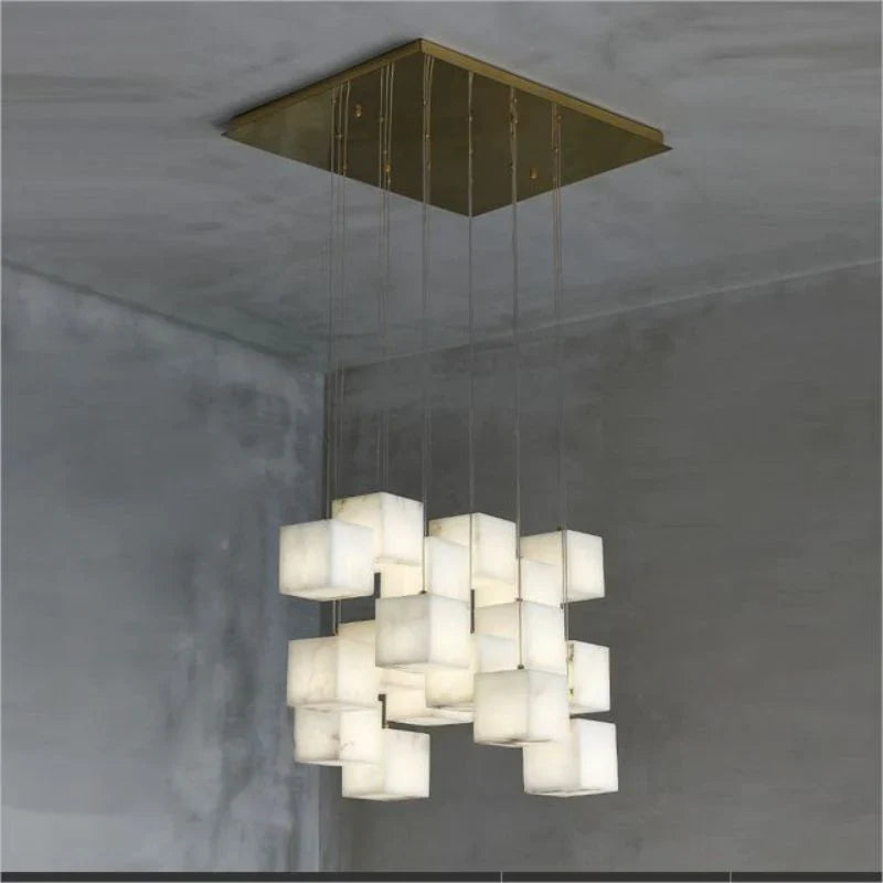 Vera Marble Round Chandelier