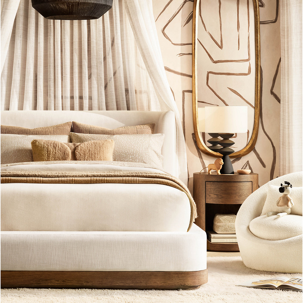 Oslo Shelter Upholstered Platform Bed