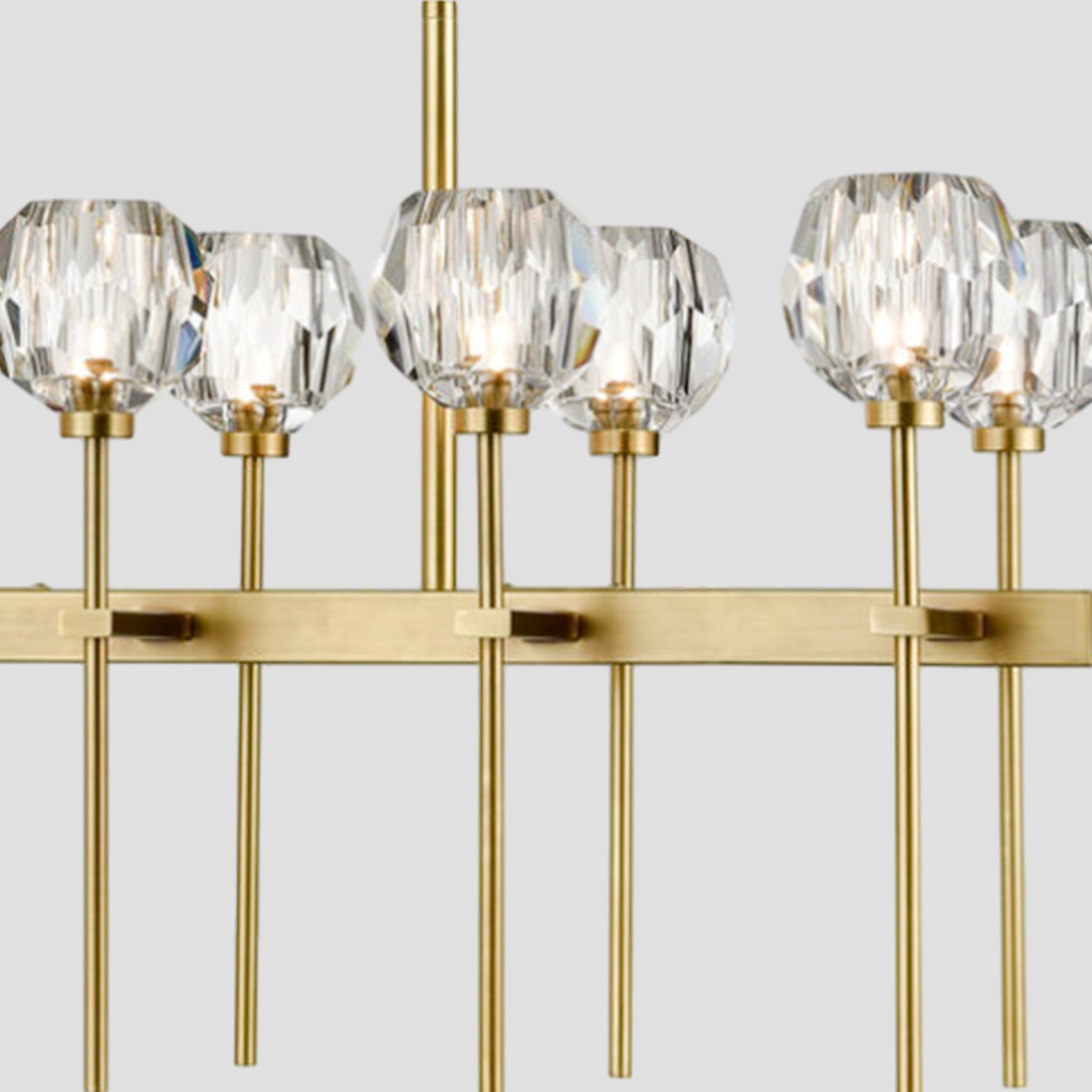 Parisian Double Linear Chandelier