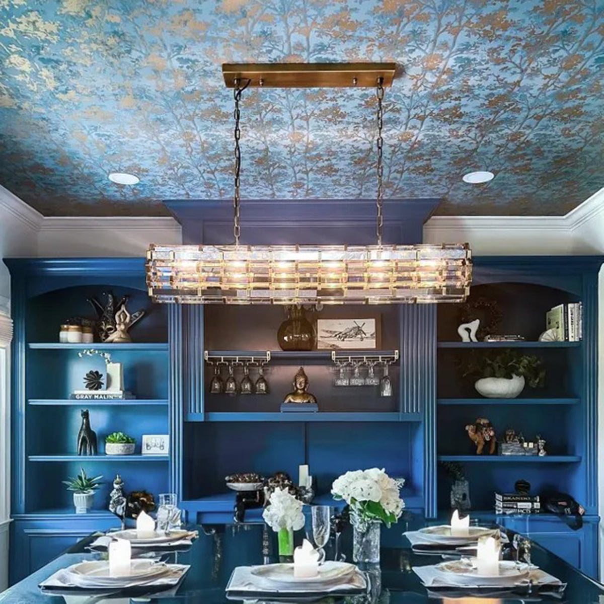 Art Night Rod Rectangular Pendant