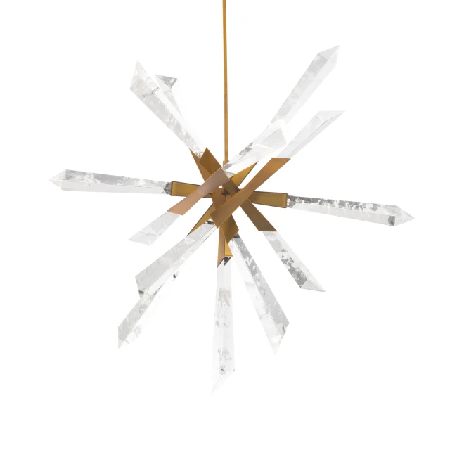 Quartz LED Pendant 36"W  Optic Haze Quartz