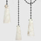 Ann Alabaster Multi-Pendants Chandelier, 3 lights