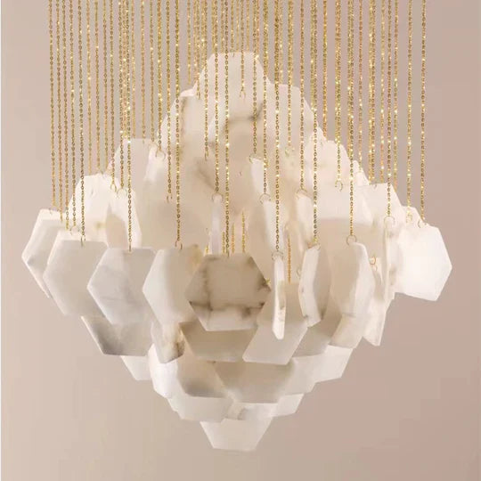 Carmen Round Alabaster Chandelier