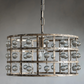 Moder Cage Crystal Drum Pendant 16"