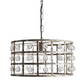 Moder Cage Crystal Drum Pendant 16"