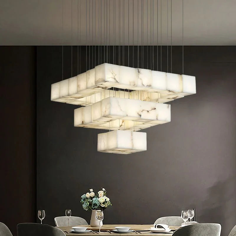Vera Marble Round Chandelier