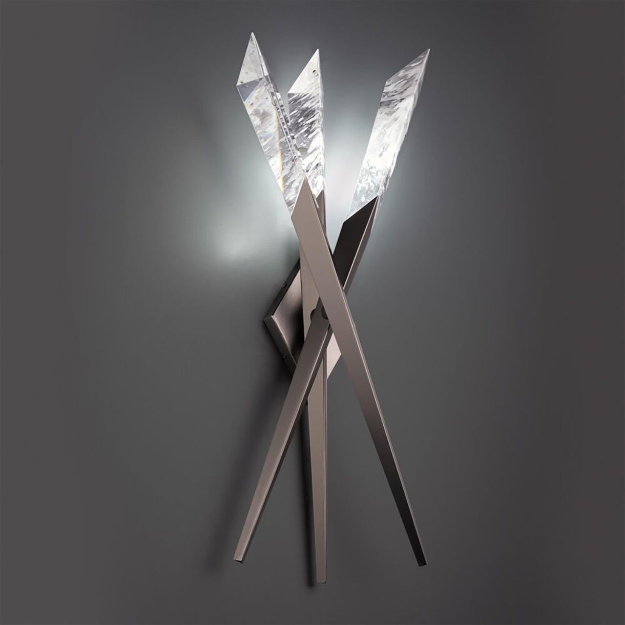 Quartz LED Wall Sconce 3 Lights USE Optic Haze Quartz