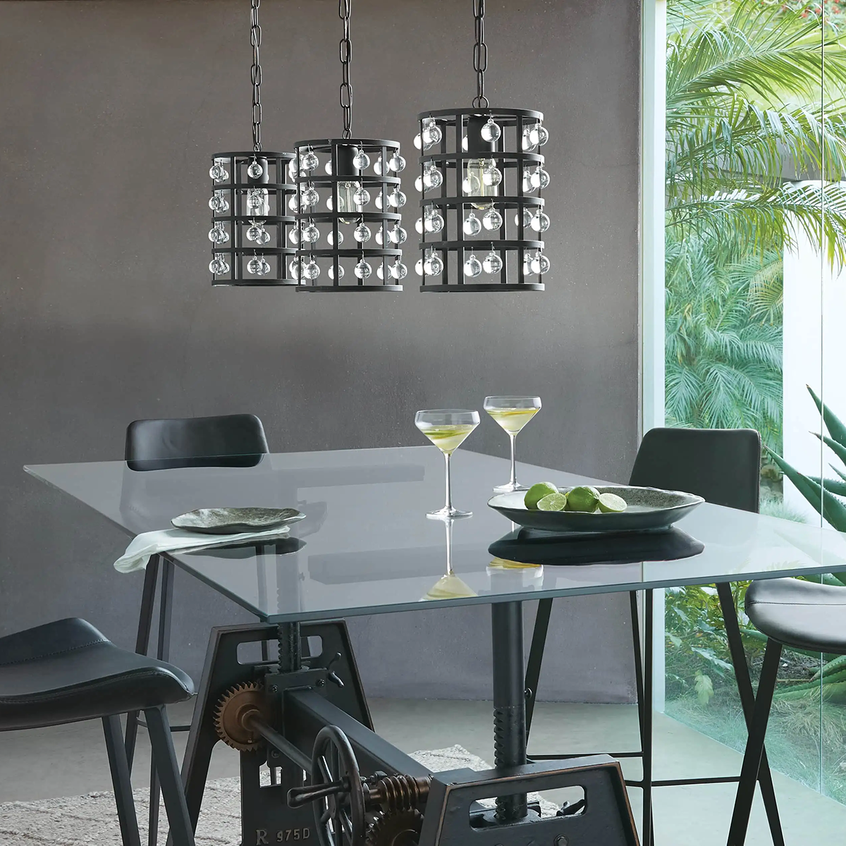 Moder Cage Crystal Pendant