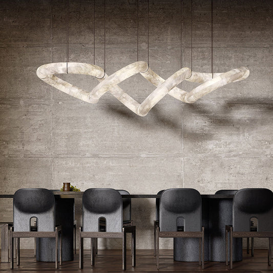 Ethereal Alabaster Chandelier 96"