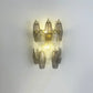 Murano Smoked Transparent Glass Wall Sconces 9.8"