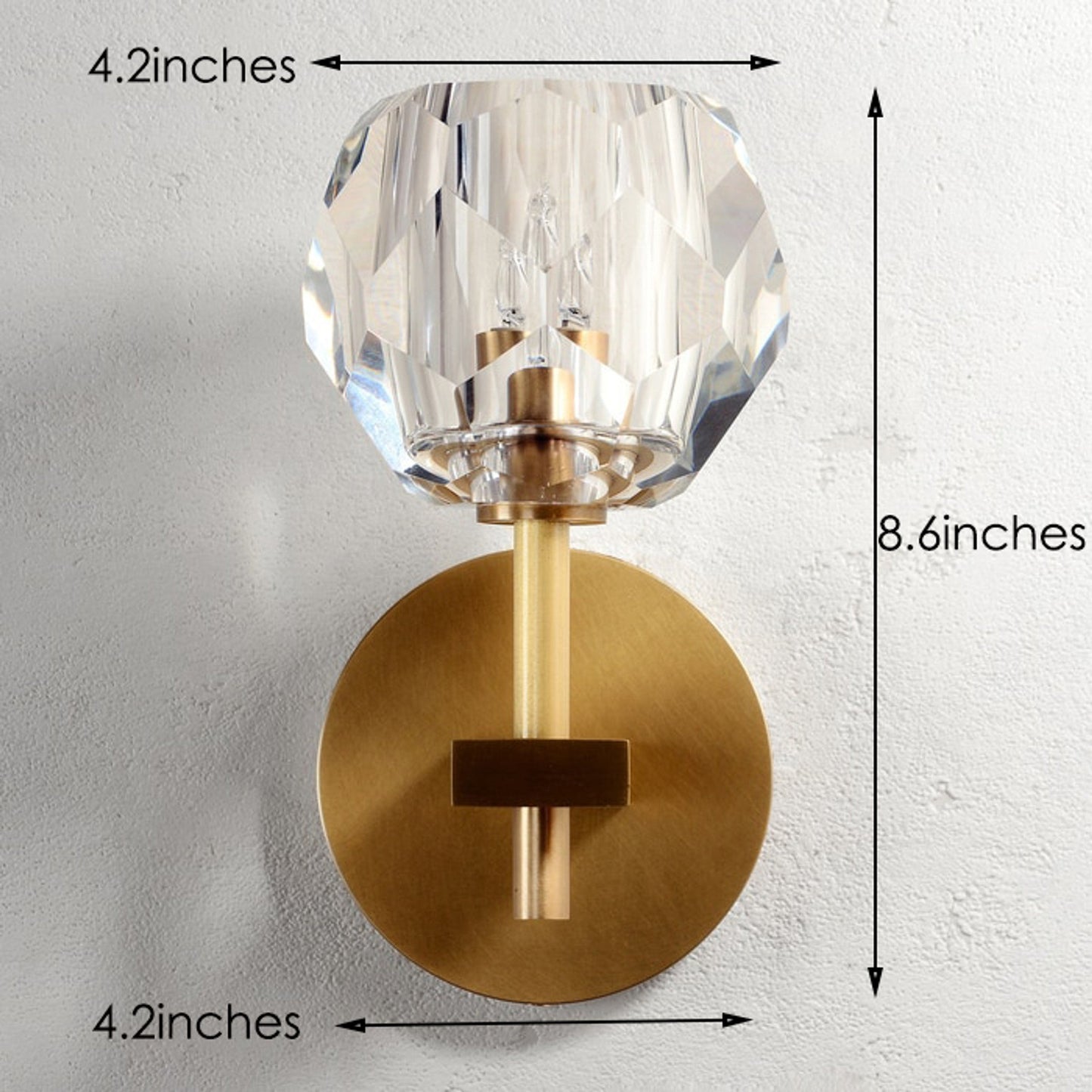 Balle Be Crystal Sconce Brass