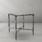 Thaddeus Glass Square Side Table  Overhang O