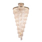 Seline Spiral Tiered/ Layered Cracked Textured Glass Chandelier