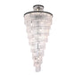 Seline Spiral Tiered/ Layered Cracked Textured Glass Chandelier