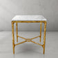 Thaddeus Mabrble Square Side Table 18" 22" Overhang O