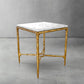 Thaddeus Mabrble Square Side Table 18" 22" Overhang O
